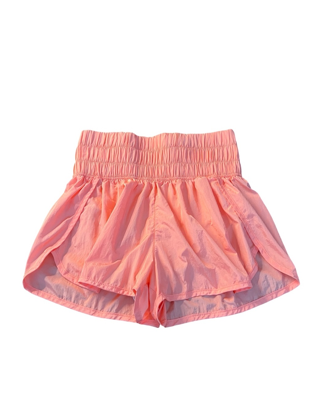 Free People Movement Peach Elastic HighWaist Athletic Shorts Size Medium